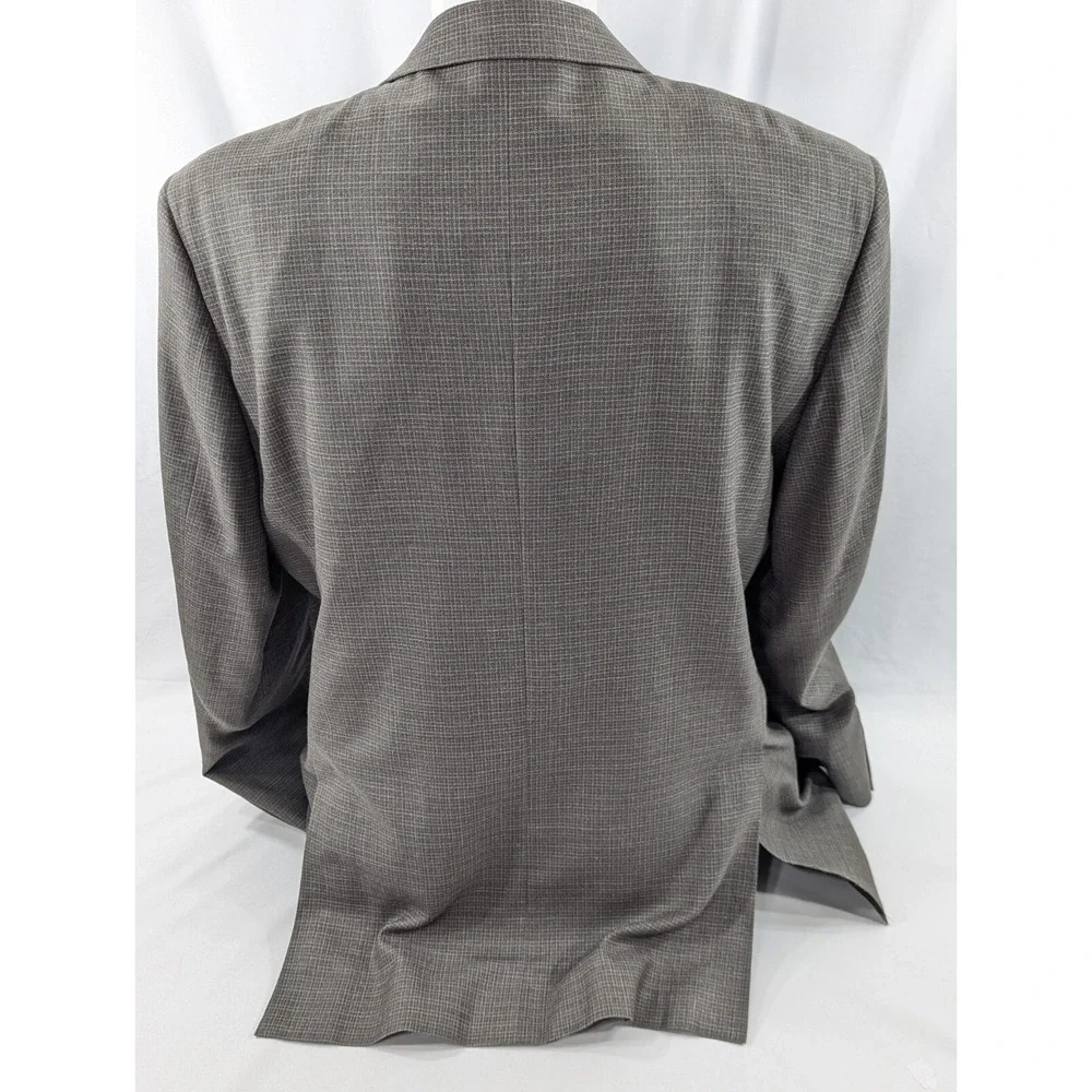 Jos. A Bank Blazer‎ Coat Sport Jacket Silk Wool Nailhead Plaid 46L 50